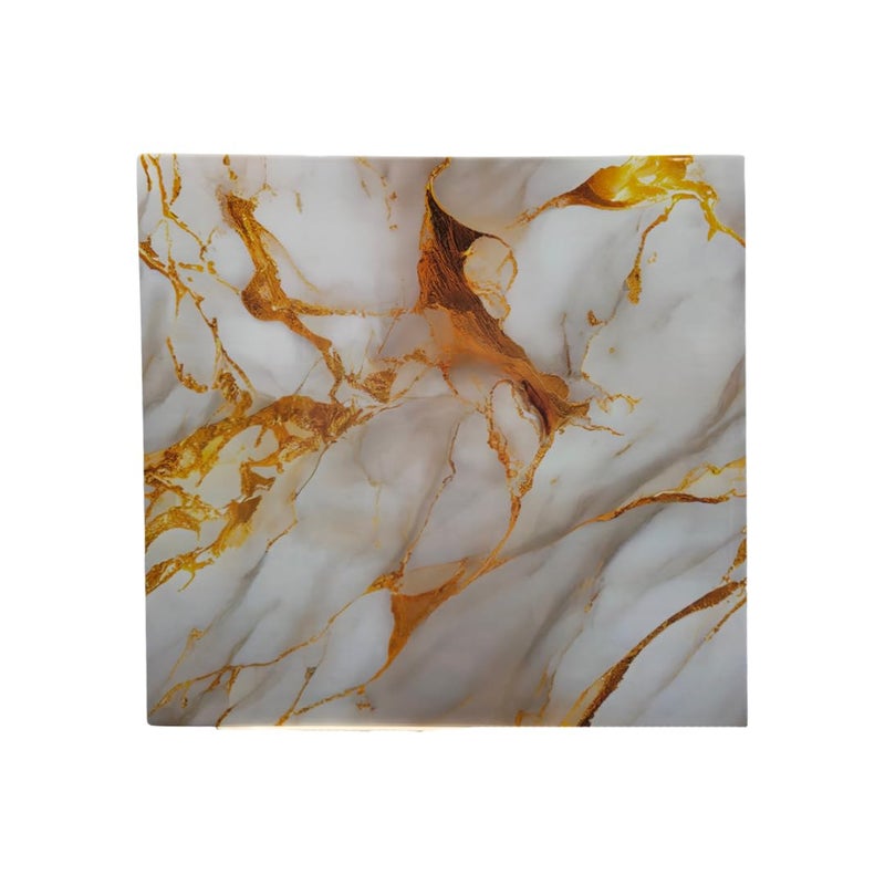 Infinity Decor Dark Golden with Cream Abstract Design Marble UV Panels Marble UV Sheets, self Adhesive Wall Tile (60 cm * 60 cm),Marble Look Wall Panels for Homes Wallpaper(Pack of 20) - Image 2