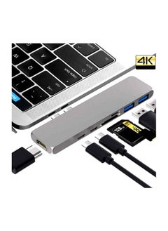 نيبمينينت محول قارئ بطاقات USB-C‎ ‏7 في 1 متعدد المنافذ رمادي  - Image 4