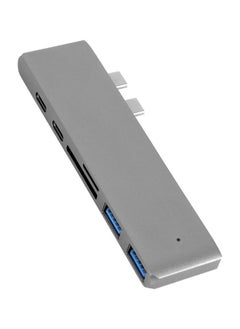 نيبمينينت محول قارئ بطاقات USB-C‎ ‏7 في 1 متعدد المنافذ رمادي  - Image 1
