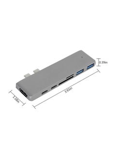 نيبمينينت محول قارئ بطاقات USB-C‎ ‏7 في 1 متعدد المنافذ رمادي  - Image 3
