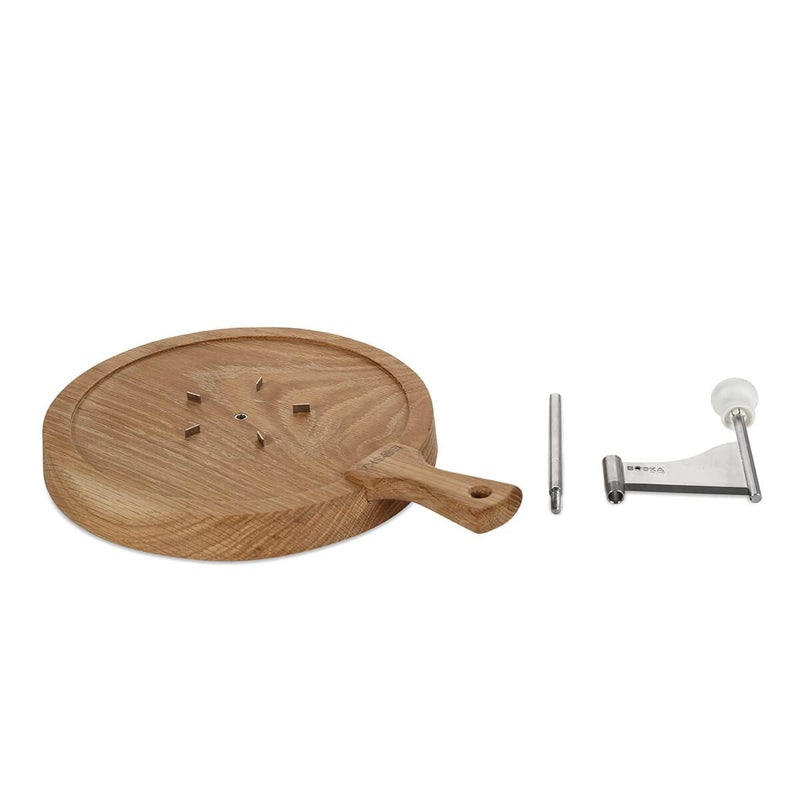 BOSKA Oak Friends Cheese Curler -Girolle Stainless Steel - Best for Cheese Wheel or Chocolate - Multifunctional Rust-Proof Shredder - Manual Handheld Cheese Slicer  - Image 5