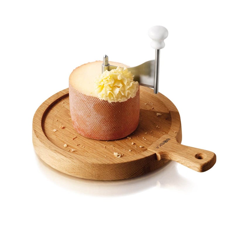 BOSKA Oak Friends Cheese Curler -Girolle Stainless Steel - Best for Cheese Wheel or Chocolate - Multifunctional Rust-Proof Shredder - Manual Handheld Cheese Slicer  - Image 3