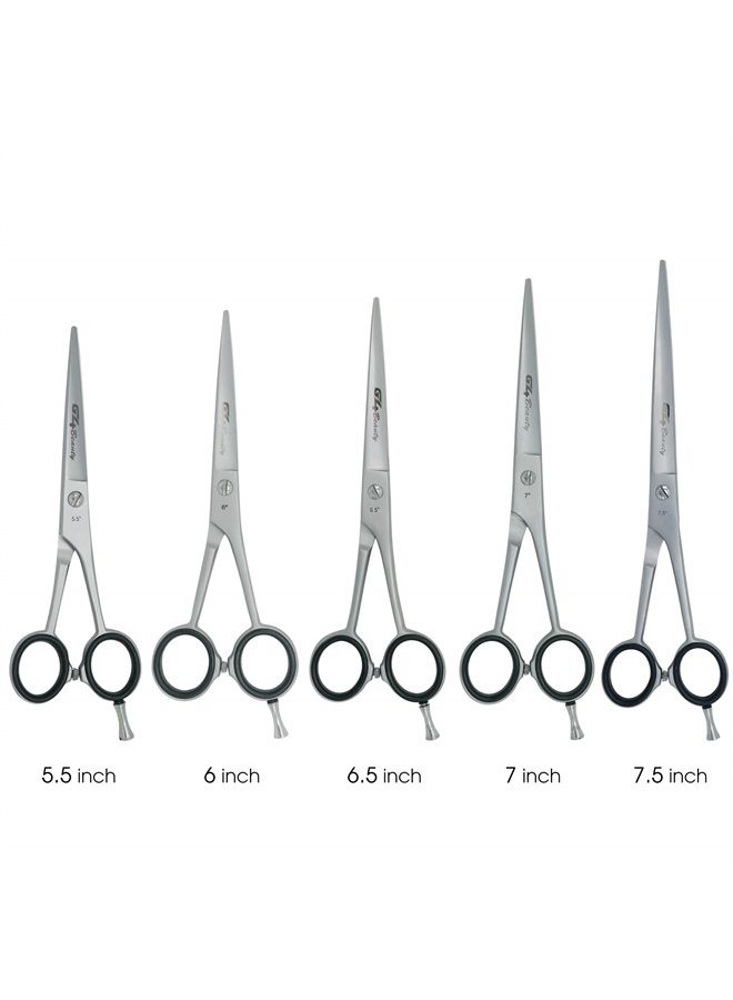 G4 Barber Hair Cutting Scissors Shears High Carbon Razor Sharp Mustache Haircut Hairdresser (6.5 inch)