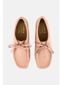clarks Women Standard Wallabee Lace Up Casual Shoes, Blush Pink  - Image 3