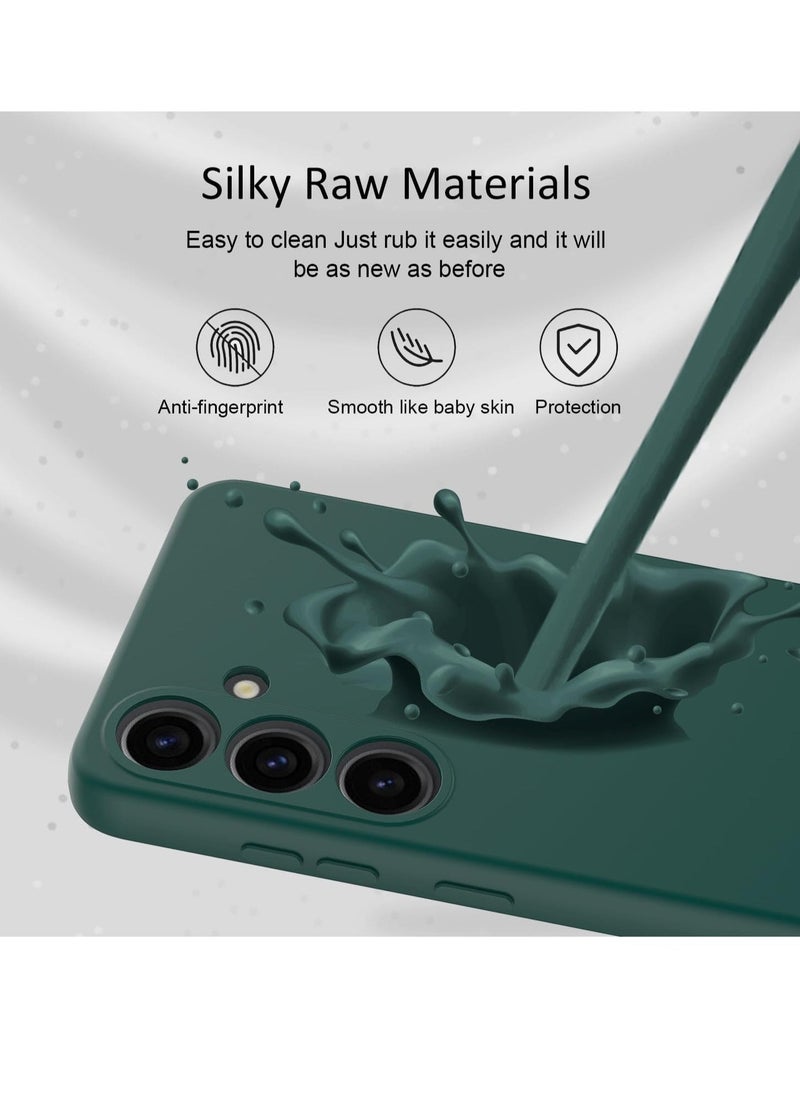 Raxoom Slim Liquid Silicone Case for Samsung Galaxy S24 Plus,with Scratch-Resistant Microfiber Lining Shockproof Soft Silicone Protective Case for Samsung S24 Plus (DarkGreen) - Image 5