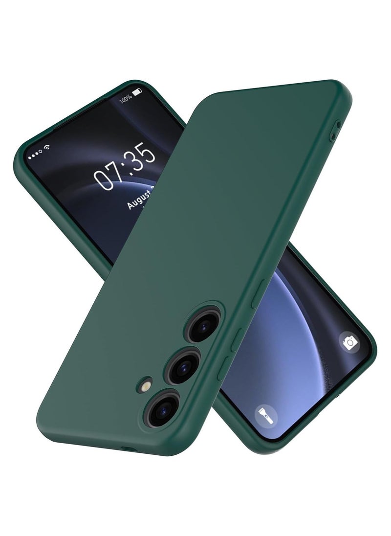 Raxoom Slim Liquid Silicone Case for Samsung Galaxy S24 Plus,with Scratch-Resistant Microfiber Lining Shockproof Soft Silicone Protective Case for Samsung S24 Plus (DarkGreen) - Image 1