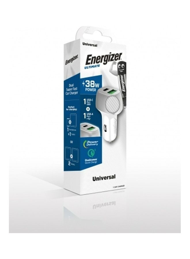 Energizer Ultimate 38W Power Delivery And Quick Charge Car Charger, 20W Power Delivery For Iphones And 18W Quick Charge For Samsung And Other Android Devices Silver - Image 3