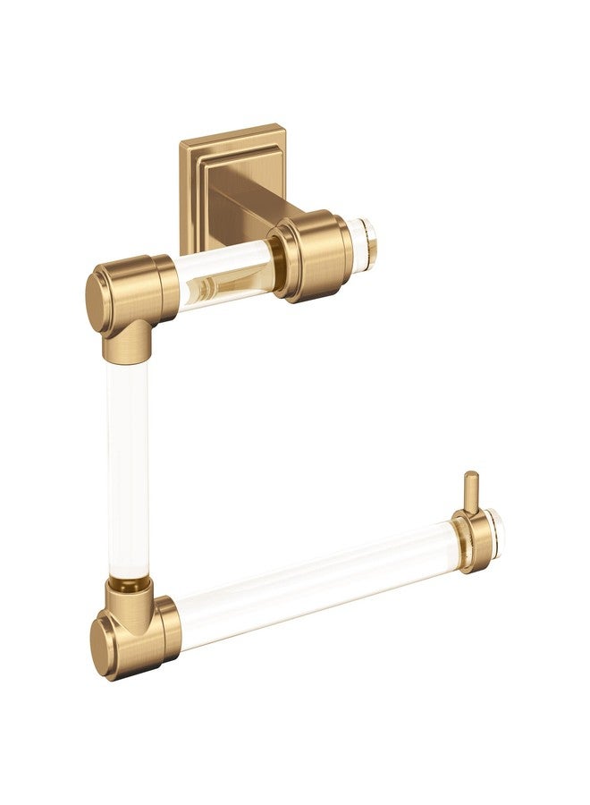 Amerock BH36062CCZ Glacio Clear/Champagne Bronze Towel Ring - 5-7/16 in (138 mm) Length - Hand Towel Holder for Bathroom Wall and Small Kitchen - Bath Accessories - Image 1