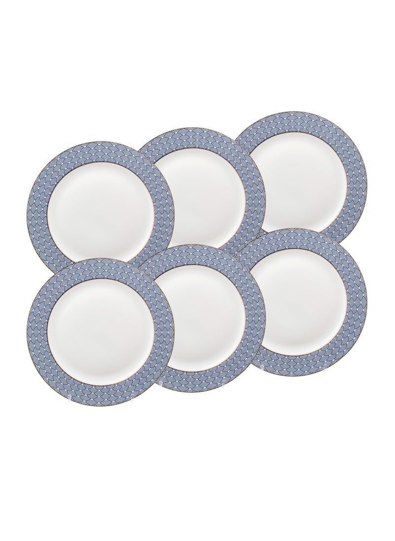 Hic 20 Piece Porcelain Dinner Set Blue With Gold  - Image 4