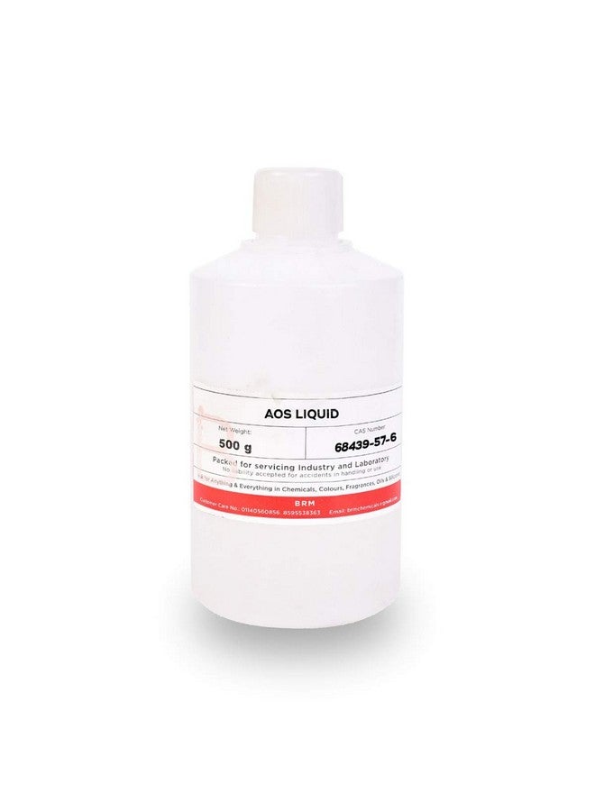 BRM CHEMICALS BRM Chemicals AOS Liquid - 500 Grams Alpha Olefin Sulfonate Liquid For Shampoo Making, Lotion, Creams, Cosmetic Making & DIY Personal Care For Face, Hair, Skin & Body - Image 1