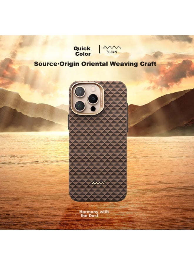 Defense Dragon Robe Brocade Craft Magnetic Absorption Kevlar Ultra-thin Female Iphone 16 Pro Max Case Protective Cover New Harmony With Light - Image 1