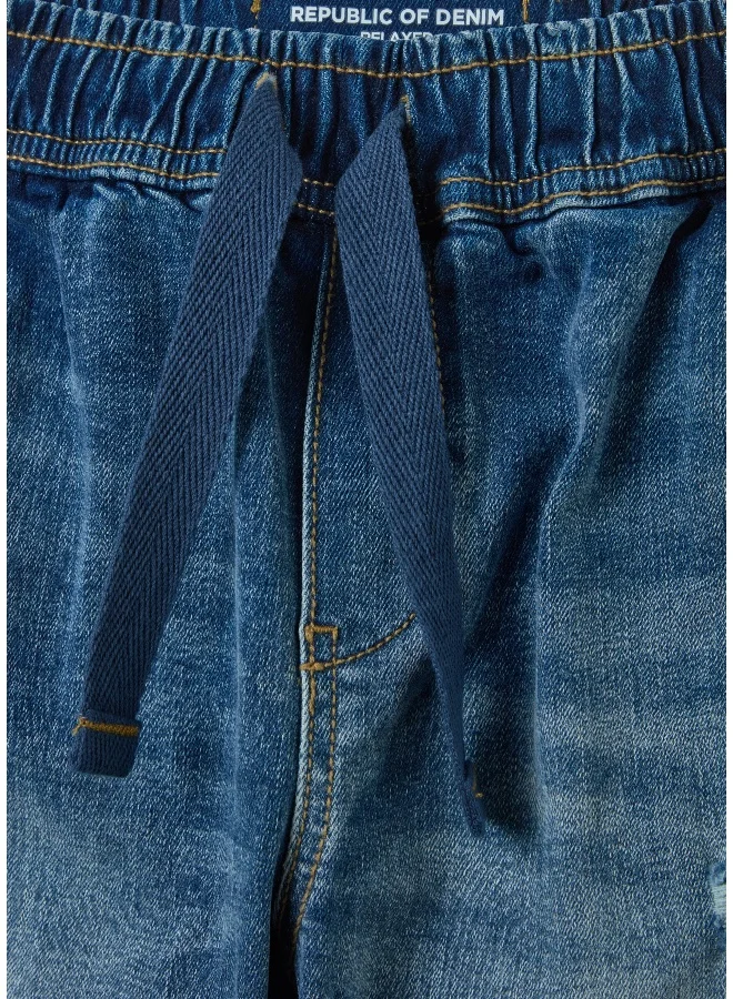 Ovs Denim joggers with drawstring