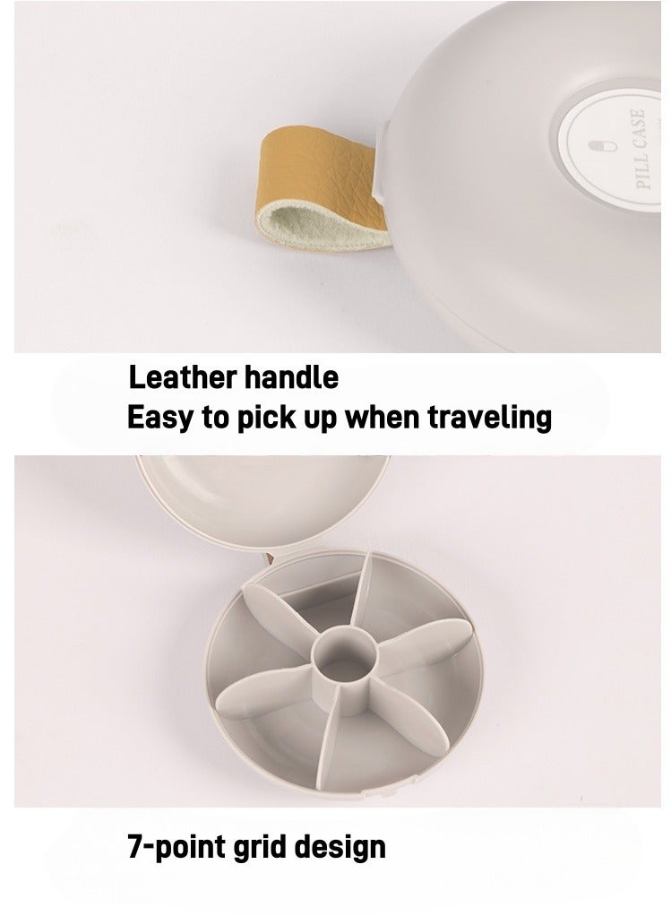 weekly portable travale 7-compartment pill box，Waterproof Seal, Eco-Friendly ABS Material, Large Capacity, Ideal for Travel, Daily Use, Medication Storage, and Easy Carry - Image 4