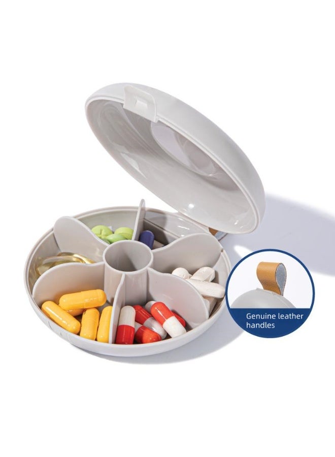 7 يوم جولة الحبوب المحمولة منظم، الختم المضاد للماء 7 مقصورة أسبوعية صندوق الطب، صديقة للبيئة ABS ميني جيب السفر حالة حبوب التخزين مكملات الفيتامين للمسنين - Image 1