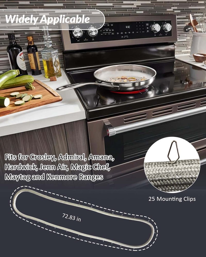 Nahntaipy حشية باب الفرن من Nahntaipy مناسبة لـ Crosley/Admiral/Amana/Hardwick/Jenn Air/Magic Chef/Maytag/Kenmore يستبدل W10162384 Wpw10162384 - Image 2