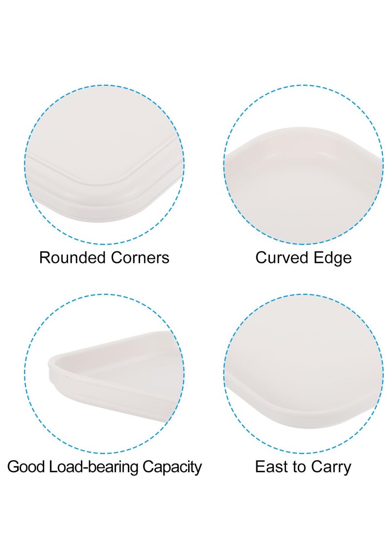 دايتويز صواني طعام سريعة بلاستيكية، صواني طعام كافتيريا ملونة بكميات كبيرة، صواني تقديم مستطيلة، مطعم، صواني وجبات غداء، حفلات مدرسية، مطبخ، مقهى، شواء، تناول الطعام - Image 3