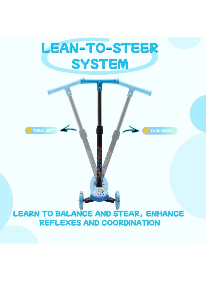 إيزي فيتشور سكوتر إيزي فيوتشر للأطفال بمقبض قابل للطي وتعديل الارتفاع وعجلات بولي يوريثان LED وفرامل خلفية، سكوتر للأطفال من عمر 3 إلى 8 سنوات، بما في ذلك مجموعة معدات الحماية - Image 4