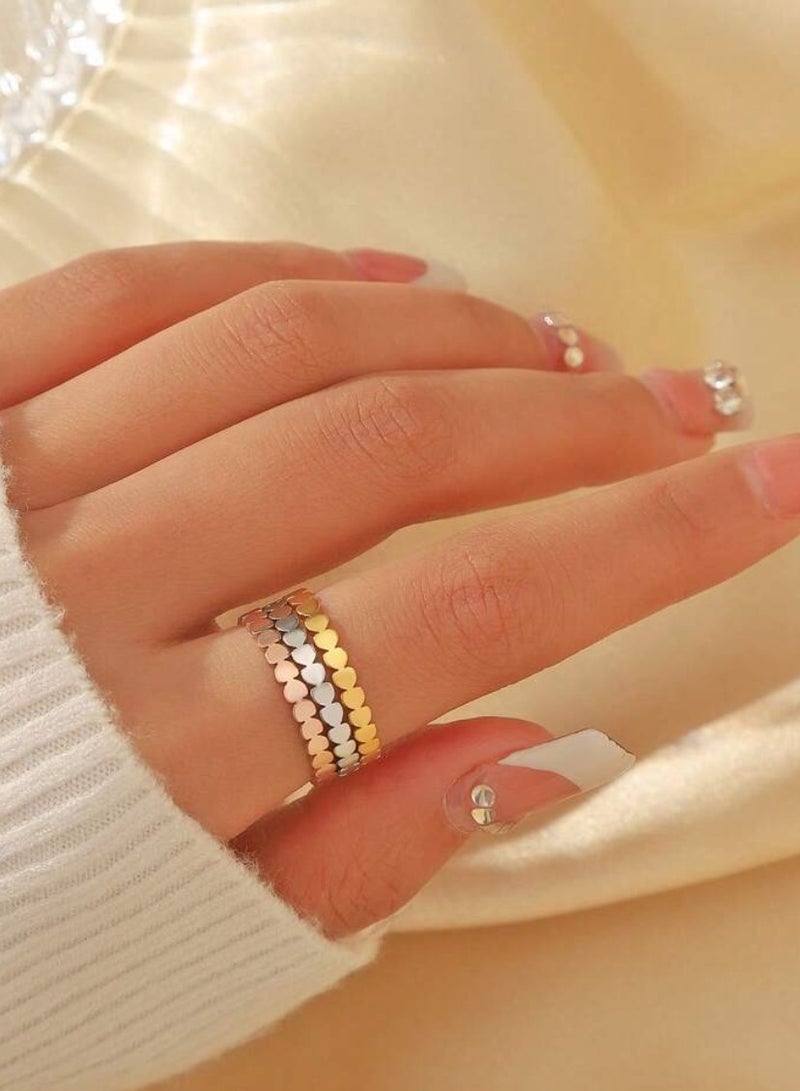 Jewelry 4You 3Pcs Of Elegant Stainless Steel Ring For Women Size 7 - Image 2