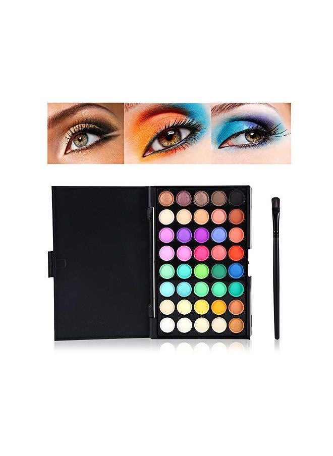 Generic - Eyeshadow Palette Matte Eye Shadow Makeup Kit Set Shimmer Cosmetic Powder Tool 40 Color With Brush(#2) - Image 1