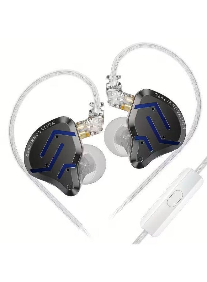 Linsoul KZ ZSN Pro 2 Hybrid Drive 1BA+1DD In Ear Earphones, HIFI Bass Headset, Monitor Earbuds Sport Headphone with 2PIN Cable, Communication Headset, Workout Earbuds, Compact Headphones, Closedback Earphones, Detachable Cable, Highfidelity Sound, Noisecanceling Headphones, Professional Earphones, Gamers, Fitness Enthusiasts (With Mic) - Image 1