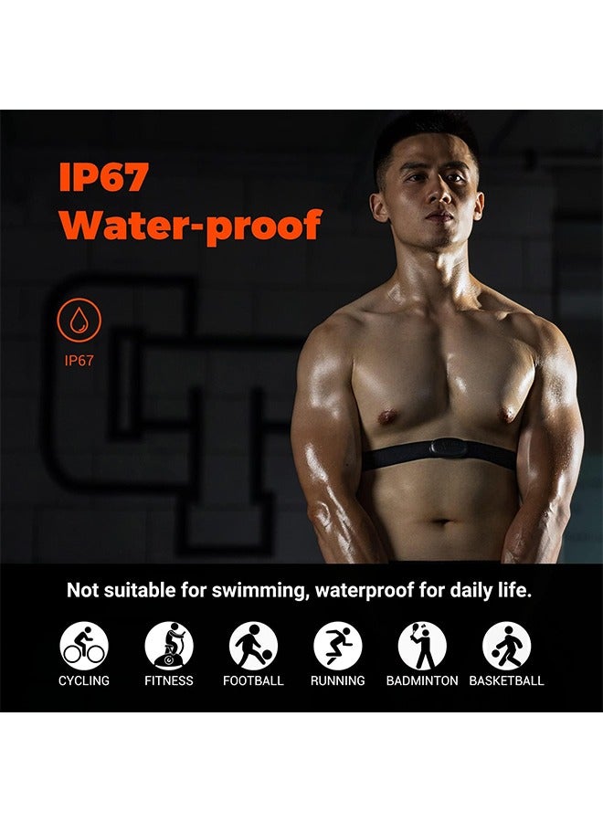 general Heart Rate Monitor Chest Strap H6M, Bluetooth ANT+ Heart Rate Monitor Chest Sensor with 400H Battery, HRM Works with Strava/Wahoo Fitness/Polar Beat/Peloton/Zwift/DDP Yoga App - Image 4