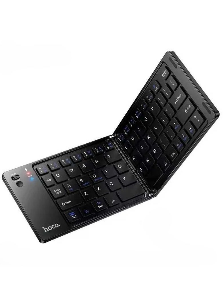 Hoco Compact Foldable Bluetooth Keyboard – Wireless Travel Keyboard for Smartphones, Tablets, Laptops - Image 1