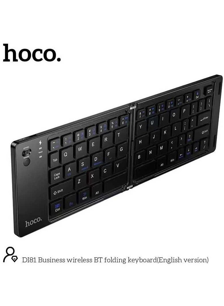 Hoco Compact Foldable Bluetooth Keyboard – Wireless Travel Keyboard for Smartphones, Tablets, Laptops - Image 2