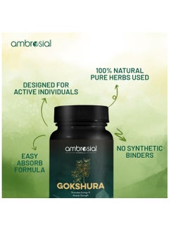 ambrosial Gokshura Tribulus Terrestris High Strength 500 Mg Per Capsule Herbal Supplement For Energy And Immunity 60 Capsules  - Image 3