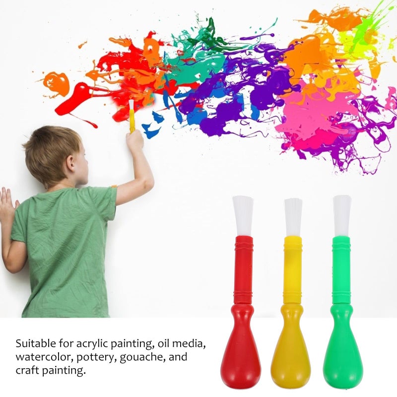 3 Pcs Watercolor Paintbrush Set With Nylon Bristles For Art DIY Drawing Gouache Painting - Image 4