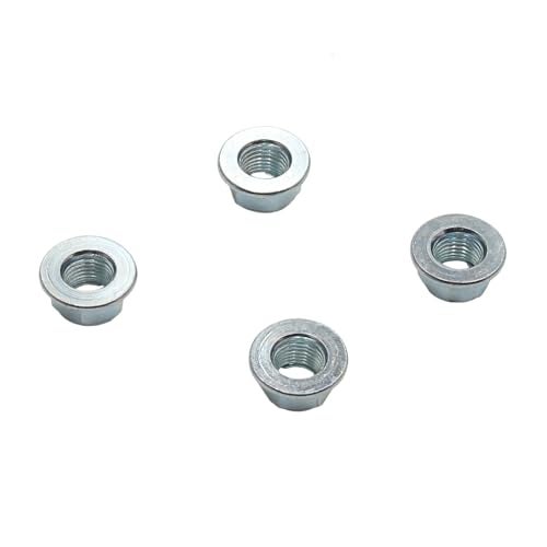Greesp 12mm M12 x 1.25mm Exhaust Manifold Self Locking Nuts Hex w/Flange Pack of 4 - Image 1