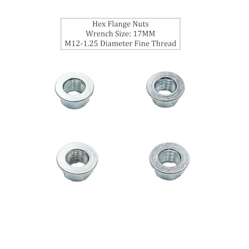 Greesp 12mm M12 x 1.25mm Exhaust Manifold Self Locking Nuts Hex w/Flange Pack of 4 - Image 2