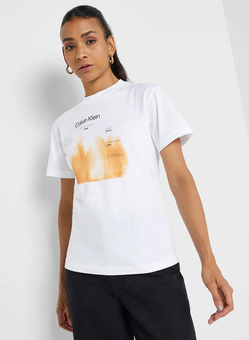 CALVIN KLEIN Crew Neck Graphic T-Shirt
