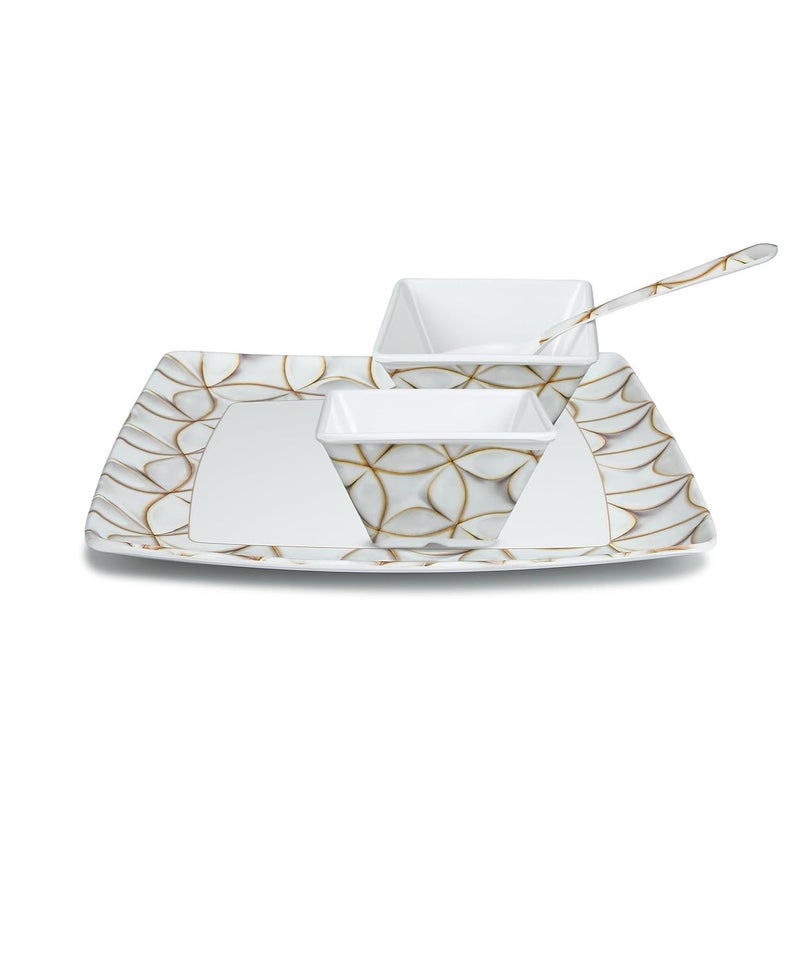 Bataniya Triple Coated 4-Piece Dinner Set, a Testament to Sophistication and Durability in Melamin Crockery. - Image 5
