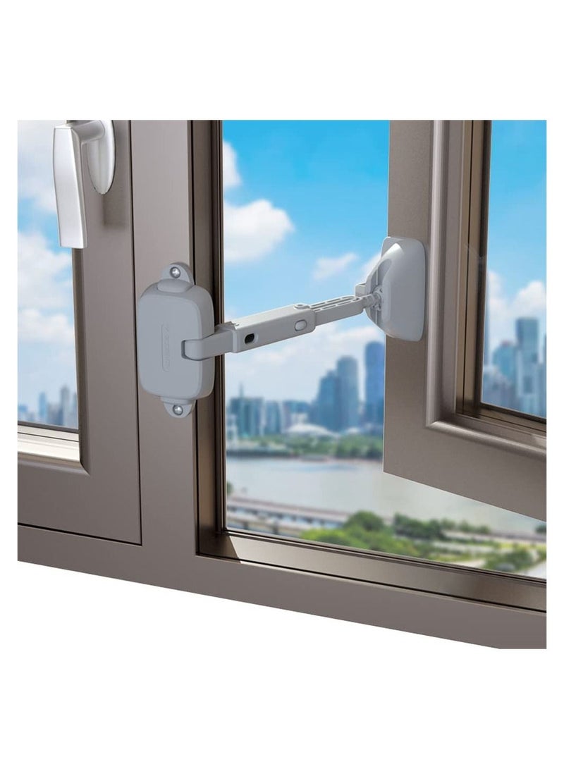 SYOSI 1 Pack Childproof Window Restrictor for Aluminum Wooden Metal Window Frames Baby Safety Window Lock Window Safety Locks for Toddlers Pets Easy to Install  - Image 1