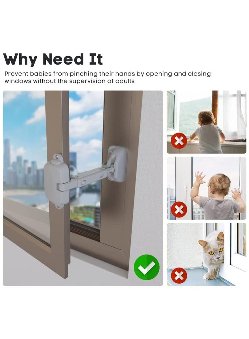 SYOSI 1 Pack Childproof Window Restrictor for Aluminum Wooden Metal Window Frames Baby Safety Window Lock Window Safety Locks for Toddlers Pets Easy to Install  - Image 5
