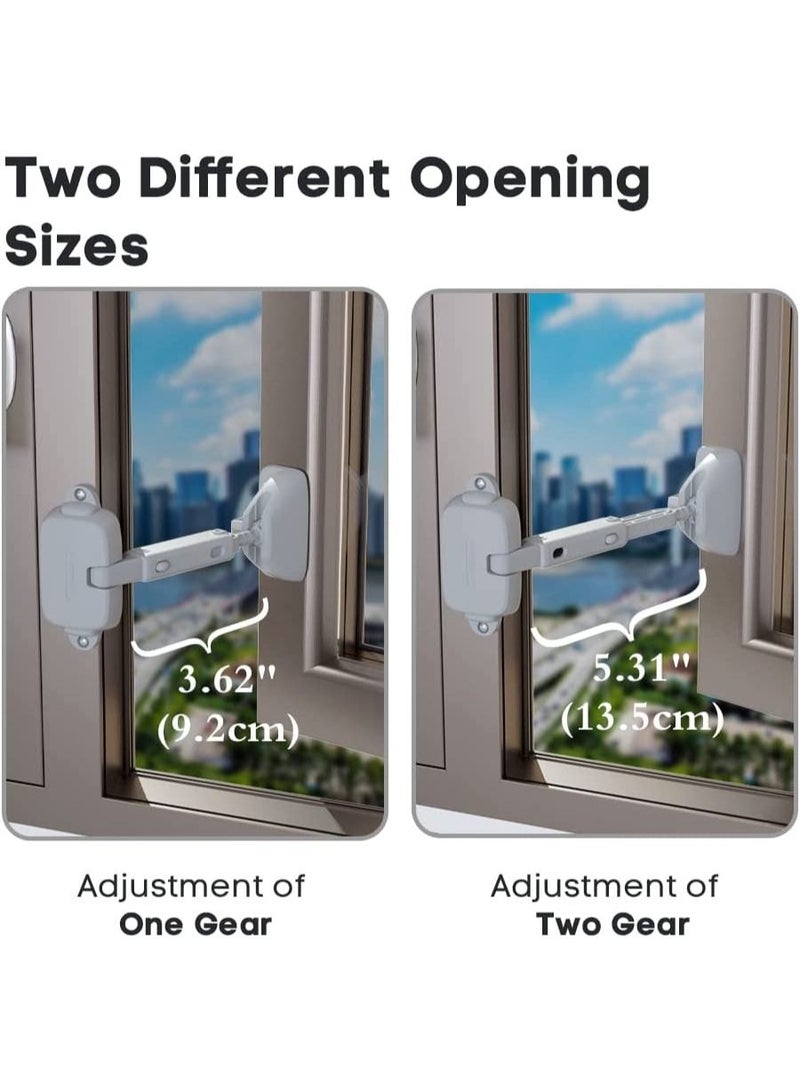 SYOSI 1 Pack Childproof Window Restrictor for Aluminum Wooden Metal Window Frames Baby Safety Window Lock Window Safety Locks for Toddlers Pets Easy to Install  - Image 3