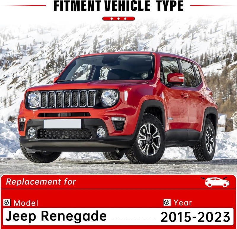 Raintok Windshield Wiper Blades Replacement for 2015-2023 Jeep Renegade Original Factory Quality Front Rear Wipers Blade Set for My Car - 22" 20" 11" (Pack of 3) - Image 2