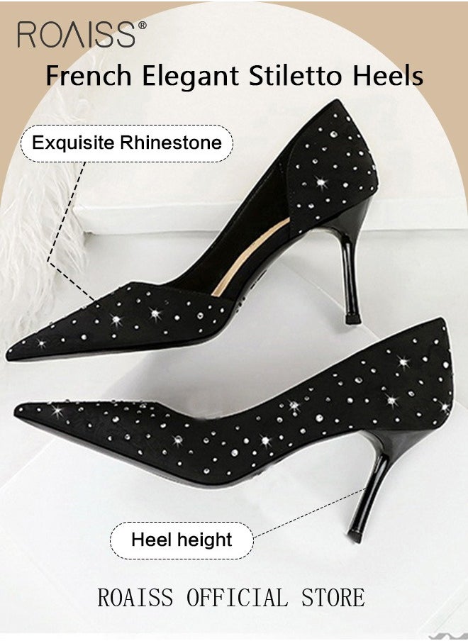 Women Pointed Toe Stiletto High Heels to Enhance Leg Lines Visually Slimming Luxurious Silk Satin Material with Side Hollow Design and Rhinestone Embellishments Perfect for Formal Events and Parties - pzsku/Z1FD3A58BFC40B25B2694Z/45/_/1732338804/9ea4ad06-711a-4c52-b8fb-8bc588df1d28