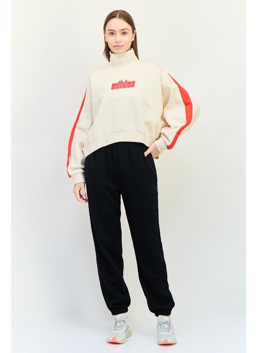 adidas Originals Women Sportswear Fit Long Sleeve Outdoor Sweatshirt, Ivory  - Image 4