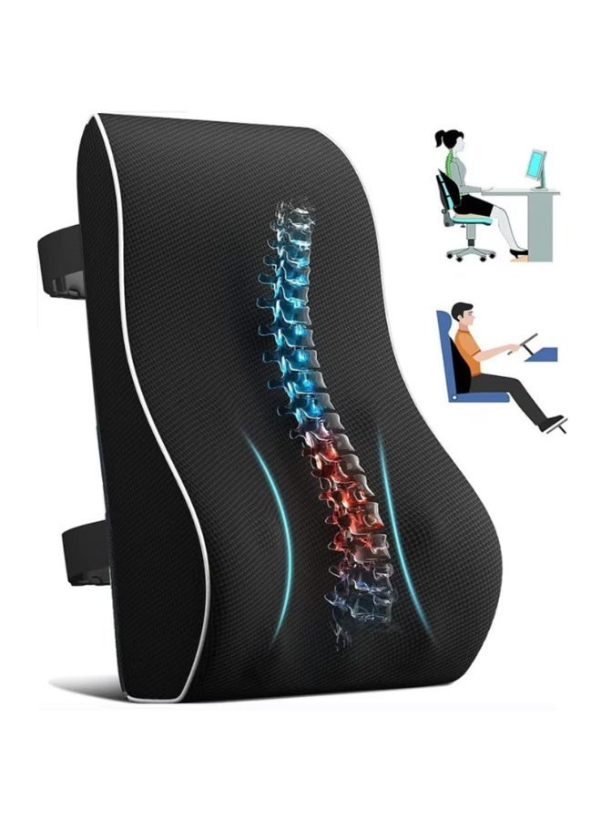 أريكسا وسادة دعم قطنية مريحة من AREXA، دعامة ظهر من إسفنج الذاكرة لمقعد السيارة وكرسي المكتب وكرسي الألعاب، ومسند ظهر مع غطاء لطيف على البشرة وحزامين قابلين للتعديل - Image 1