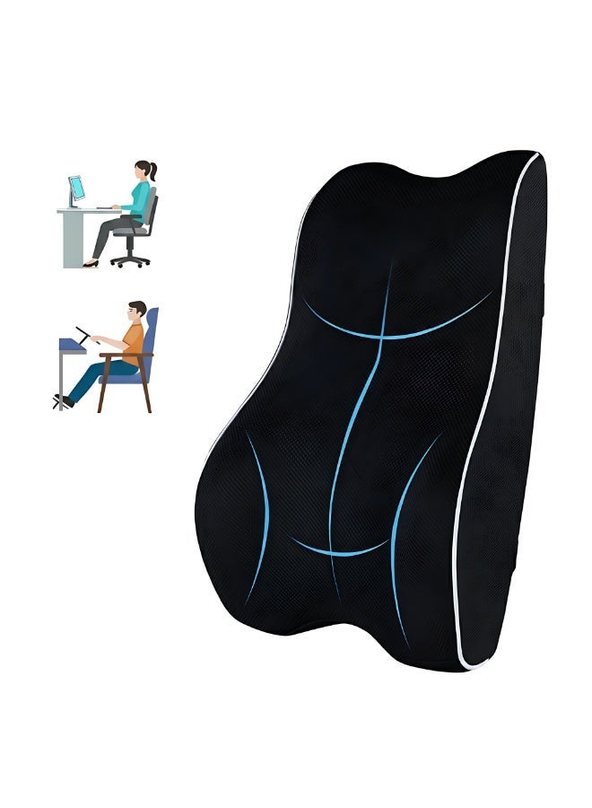 أريكسا وسادة دعم قطنية مريحة من AREXA، دعامة ظهر من إسفنج الذاكرة لمقعد السيارة وكرسي المكتب وكرسي الألعاب، ومسند ظهر مع غطاء لطيف على البشرة وحزامين قابلين للتعديل - Image 2