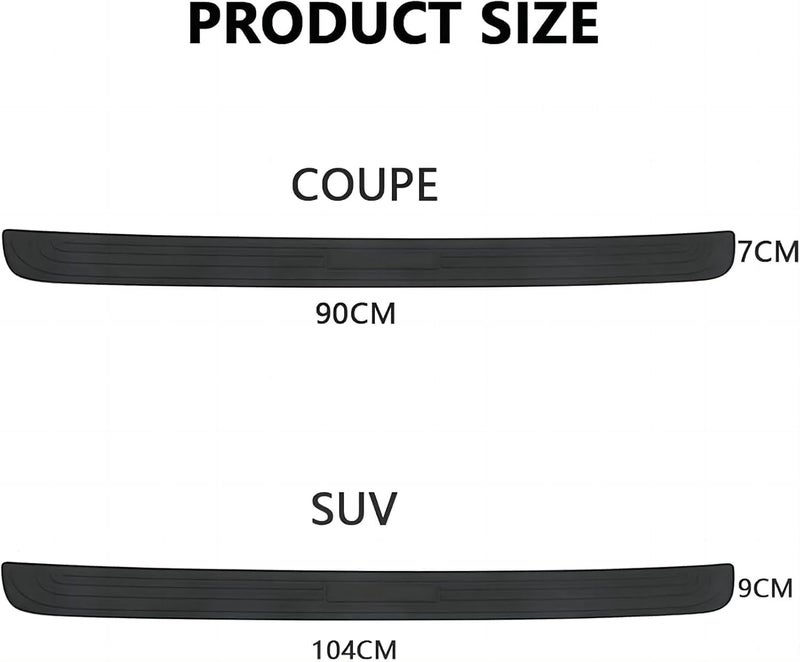 Car Rear Bumper Protection Strip for BMW 3er Cabriolet (E93) 2007 2008 2009 2010 2011 2012 2013, Rubber Scratch-Resistant Car Trunk Door Sill Edge Protector Strip Accessories,104cm*9cm-B - Image 4