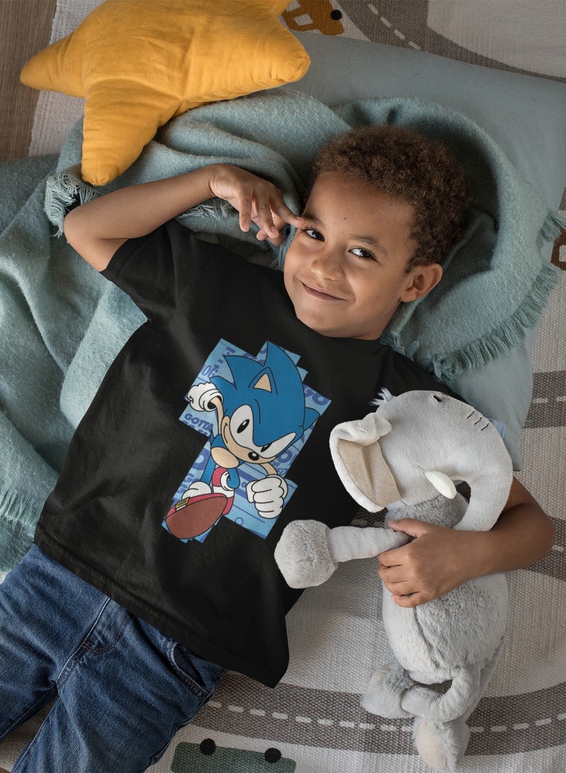 ZOOM Sonic Hedgehog Graphic Design For Kids T-Shirt