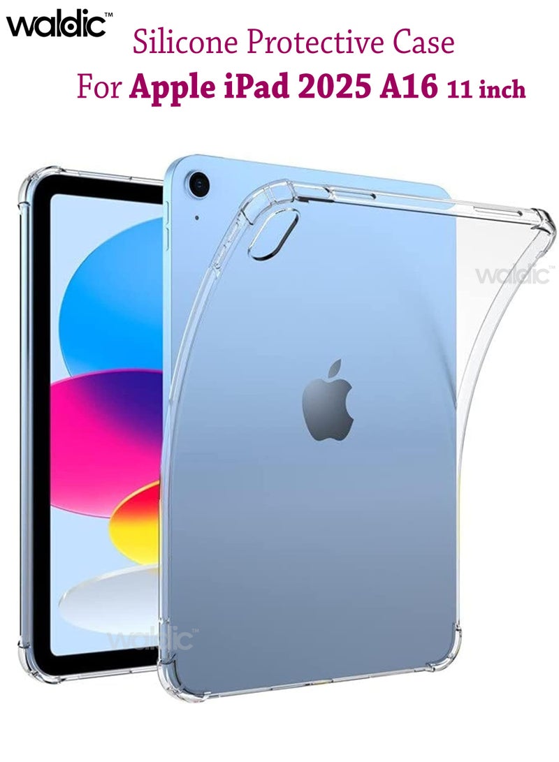 ولديك جراب شفاف لجهاز Apple iPad 2025 A16 مقاس 11 بوصة | جراب نحيف مرن من مادة TPU وممتص للصدمات من المطاط الناعم والسيليكون مناسب لجهاز Apple iPad 2025 A16 مقاس 11 بوصة - Image 1