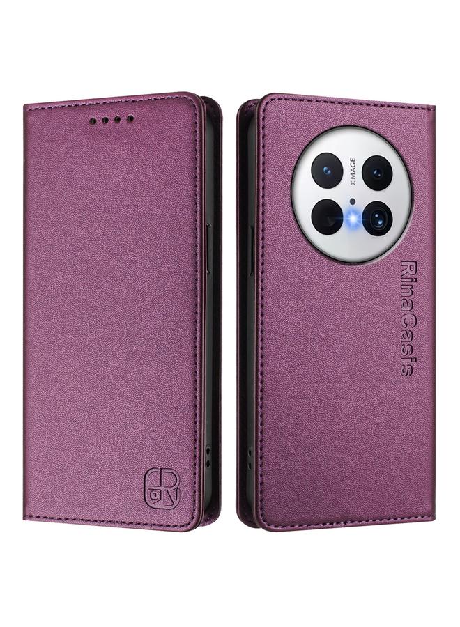 S-TOP Case For Huawei Mate 70 Pro RC01 Dual-Folded Magnetic Suction RFID Leather Phone Case - Image 2