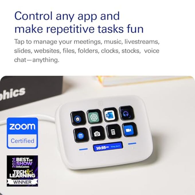 elgato Stream Deck Neo  8 Customizable Keys, 2 Touch Points, Speed Through Tasks & Workflows Control Word, Excel, Powerpoint, Teams, Zoom, Spotify And More, Drag-N-Drop Setup Works With Mac & Pc - Image 5