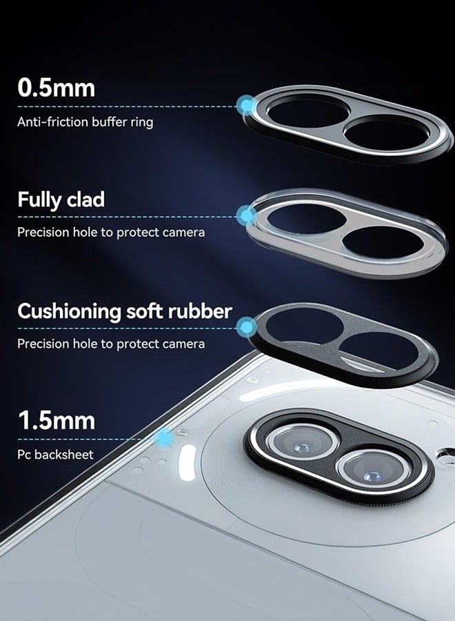 Tersely for Nothing Phone 2a / Nothing 2a Plus Case, Hard PC Back + Soft TPU Bumper Crystal Clear Slim Fit Lightweight Transparent Skin Cover Shockproof Non-Slip Anti-Yellow Protection - Image 4