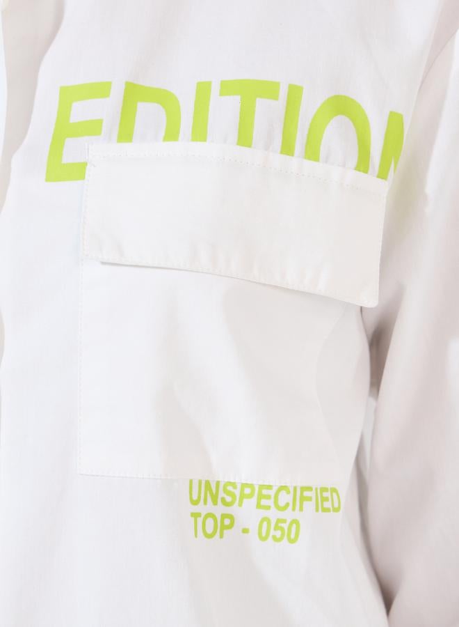 Styli Relaxed Fit Printed Shirt with Flap Pocket  - Image 4