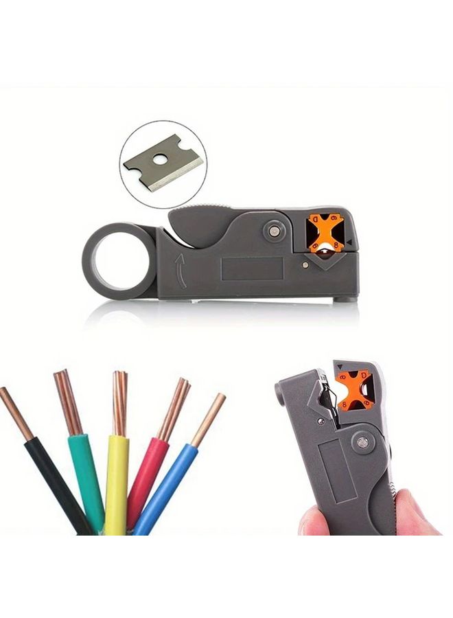 1pc AutoPro Automatic Gray Wire Stripper Plastic Material Cable Cutter Pliers Electrician Tool - Image 3