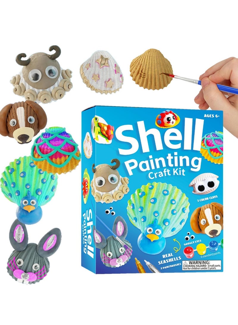 Mordely Kids Sea Shell Painting Kit - Arts & Crafts Gifts for Boys and Girls - Easter Craft Activities Kits - Creative Art Activity Gift Toys for Age 6, 7, 8, 9, 10, 11 & 12 Year Old 8-12 - Image 2